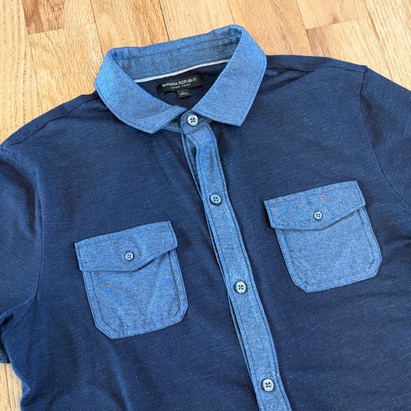 Banana Republic Blue Casual Shirt - Picture 3 of 5